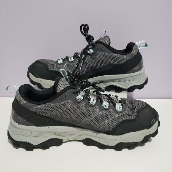 Merrell Speed Strike Gray Black Aqua Women's Sneakers Sz 8 - Picture 2 of 9